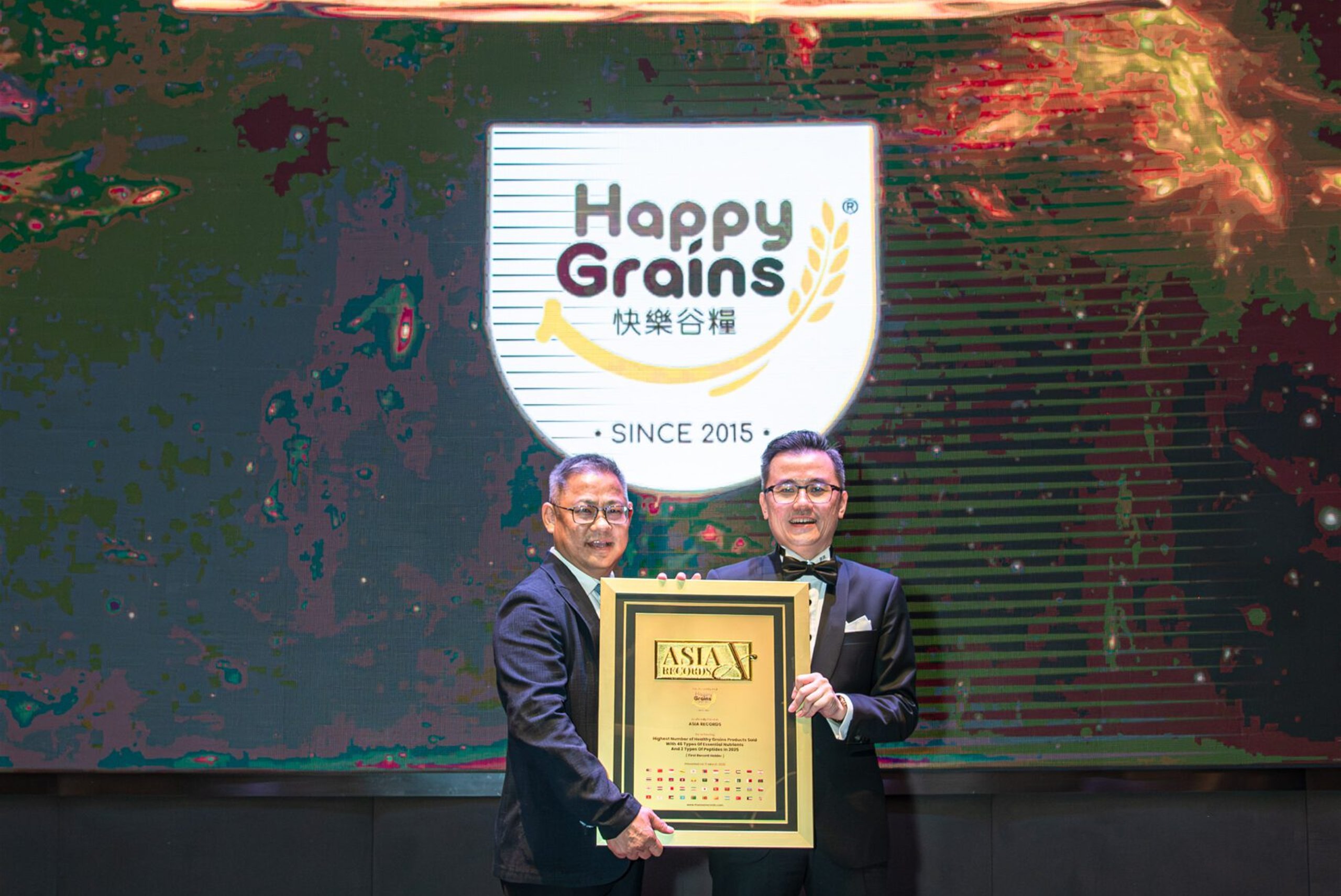 Happy Grains Recognised by Asia Record With The Highest Number of Healthy Grains Products Sold With 46 Types Of Essential Nutrients And 2 Types Of Peptides In 2025