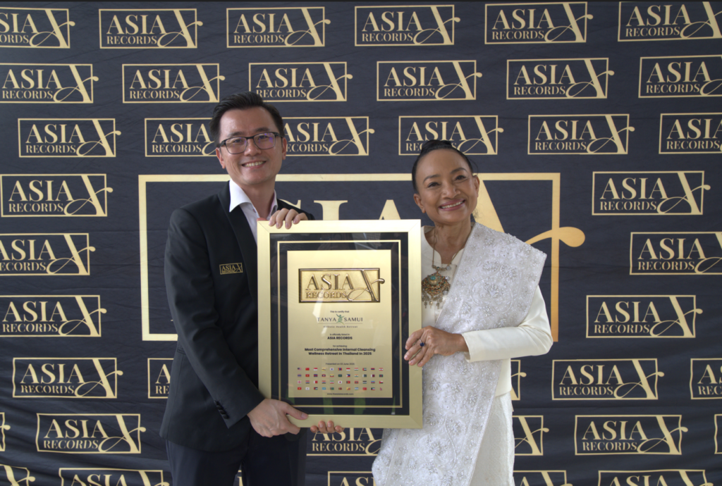 Tanya Samui Holistic Health Retreat Asia Record recognition